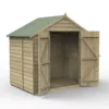 Forest Garden 7x5 Apex Pressure Treated Overlap Wooden Shed With Floor - Assembly Service Included
