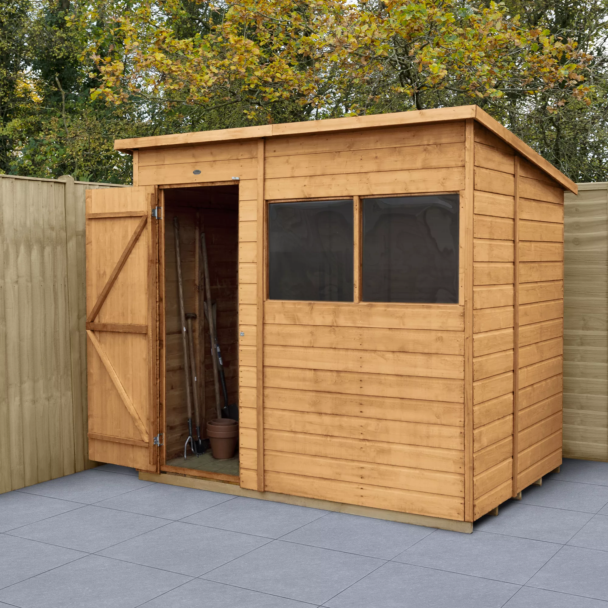 Forest Garden 7x5 Ft Pent Shiplap Wooden 2 Windows Shed With Floor (Base Included) 1 Forest Garden 7x5 Ft Pent Shiplap Wooden 2 Windows Shed With Floor (Base Included)