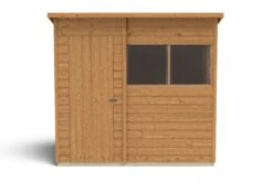Forest Garden 7x5 Pent Dip Treated Overlap Wooden Shed With Floor (Base Included) -Hozelock Shop forest garden 7x5 pent dip treated overlap wooden shed with floor base included 5013053178454 02c bq
