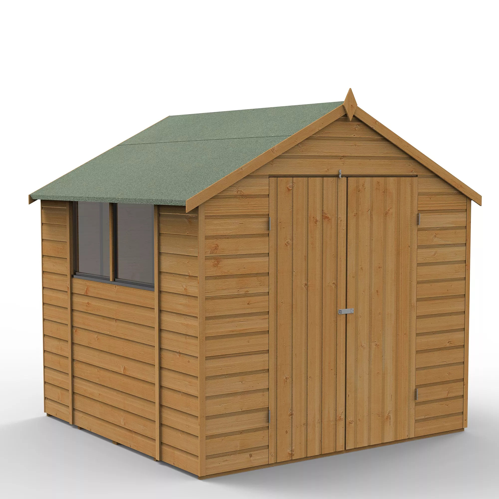 Forest Garden 7x7 Apex Dip Treated Shiplap Wooden Shed With Floor - Assembly Service Included 2 Forest Garden 7x7 Apex Dip Treated Shiplap Wooden Shed With Floor - Assembly Service Included - Image 2
