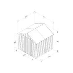 Forest Garden 7x7 Apex Dip Treated Shiplap Wooden Shed With Floor (Base Included) -Hozelock Shop forest garden 7x7 apex dip treated shiplap wooden shed with floor base included 5013053193389 02i