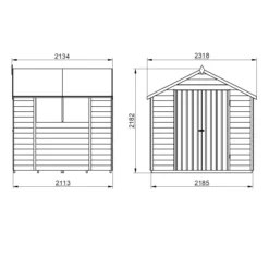 Forest Garden 7x7 Ft Apex Overlap Wooden 2 Door 2 Windows Shed With Floor (Base Included) - Assembly Service Included -Hozelock Shop forest garden 7x7 ft apex overlap wooden 2 door 2 windows shed with floor base included assembly service included5013053177907 01t bq