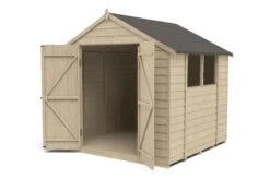 Forest Garden 7x7 Ft Apex Overlap Wooden 2 Door 2 Windows Shed With Floor (Base Included) - Assembly Service Included -Hozelock Shop forest garden 7x7 ft apex overlap wooden 2 door 2 windows shed with floor base included assembly service included5013053177907 21c bq