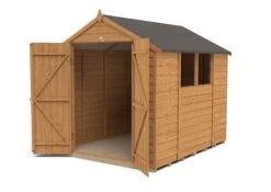 Forest Garden 8x6 Apex Dip Treated Overlap Wooden Shed With Floor - Assembly Service Included -Hozelock Shop forest garden 8x6 apex dip treated overlap wooden shed with floor assembly service included5013053177556 21c bq