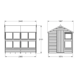 Forest Garden 8x6 Ft Apex Shiplap Wooden 10 Windows Shed With Floor -Hozelock Shop forest garden 8x6 ft apex shiplap wooden 10 windows shed with floor5013053185094 01t bq