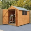 Forest Garden 8x6 Ft Apex Shiplap Wooden 2 Door 2 Windows Shed With Floor - Assembly Service Included
