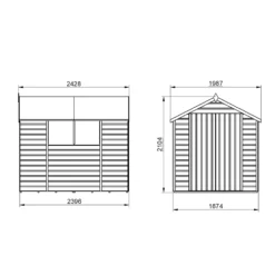 Forest Garden 8x6 Ft Apex Shiplap Wooden 2 Door 2 Windows Shed With Floor - Assembly Service Included -Hozelock Shop forest garden 8x6 ft apex shiplap wooden 2 door 2 windows shed with floor assembly service included5013053178775 04t bq