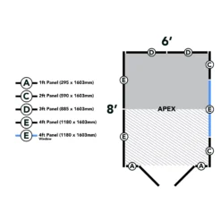 Forest Garden 8x6 Ft Apex Shiplap Wooden 2 Door 2 Windows Shed With Floor - Assembly Service Included -Hozelock Shop forest garden 8x6 ft apex shiplap wooden 2 door 2 windows shed with floor assembly service included5013053178775 05t bq