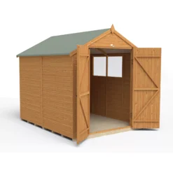 Forest Garden 8x6 Ft Apex Shiplap Wooden 2 Door 2 Windows Shed With Floor -Hozelock Shop forest garden 8x6 ft apex shiplap wooden 2 door 2 windows shed with floor5013053178768 03c bq