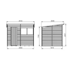 Forest Garden 8x6 Ft Pent Shiplap Wooden 2 Windows Shed With Floor - Assembly Service Included -Hozelock Shop forest garden 8x6 ft pent shiplap wooden 2 windows shed with floor assembly service included5013053182765 01t bq
