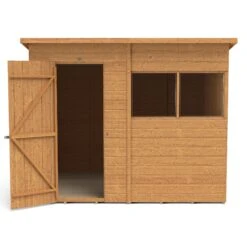 Forest Garden 8x6 Ft Pent Shiplap Wooden 2 Windows Shed With Floor - Assembly Service Included -Hozelock Shop forest garden 8x6 ft pent shiplap wooden 2 windows shed with floor assembly service included5013053182765 02c bq