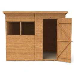 Forest Garden 8x6 Ft Pent Shiplap Wooden 2 Windows Shed With Floor - Assembly Service Included -Hozelock Shop forest garden 8x6 ft pent shiplap wooden 2 windows shed with floor assembly service included5013053182765 05c bq