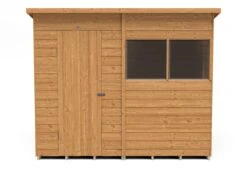 Forest Garden 8x6 Pent Dip Treated Overlap Wooden Shed With Floor - Assembly Service Included -Hozelock Shop forest garden 8x6 pent dip treated overlap wooden shed with floor assembly service included5013053178546 02c bq
