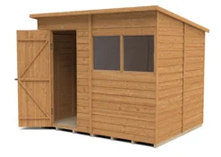 Forest Garden 8x6 Pent Dip Treated Overlap Wooden Shed With Floor - Assembly Service Included -Hozelock Shop forest garden 8x6 pent dip treated overlap wooden shed with floor assembly service included5013053178546 21c bq