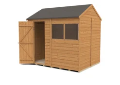 Forest Garden 8x6 Reverse Apex Dip Treated Overlap Wooden Shed With Floor (Base Included) -Hozelock Shop forest garden 8x6 reverse apex dip treated overlap wooden shed with floor base included 5013053178225 21c bq