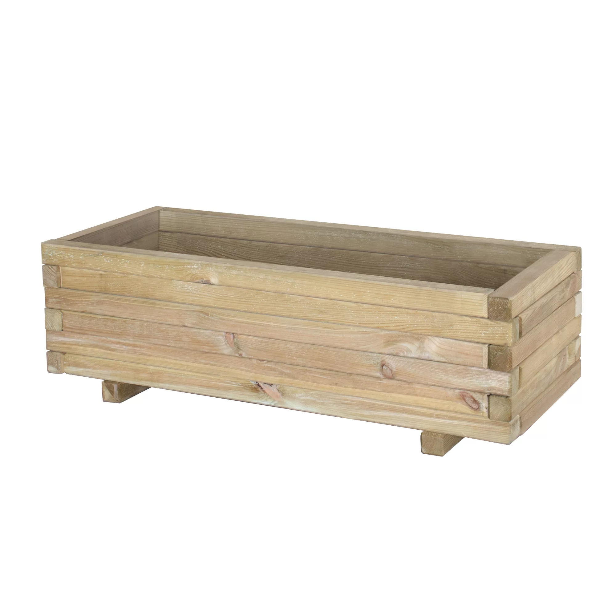 Forest Garden Agen Wooden Rectangular Planter 1 Forest Garden Agen Wooden Rectangular Planter