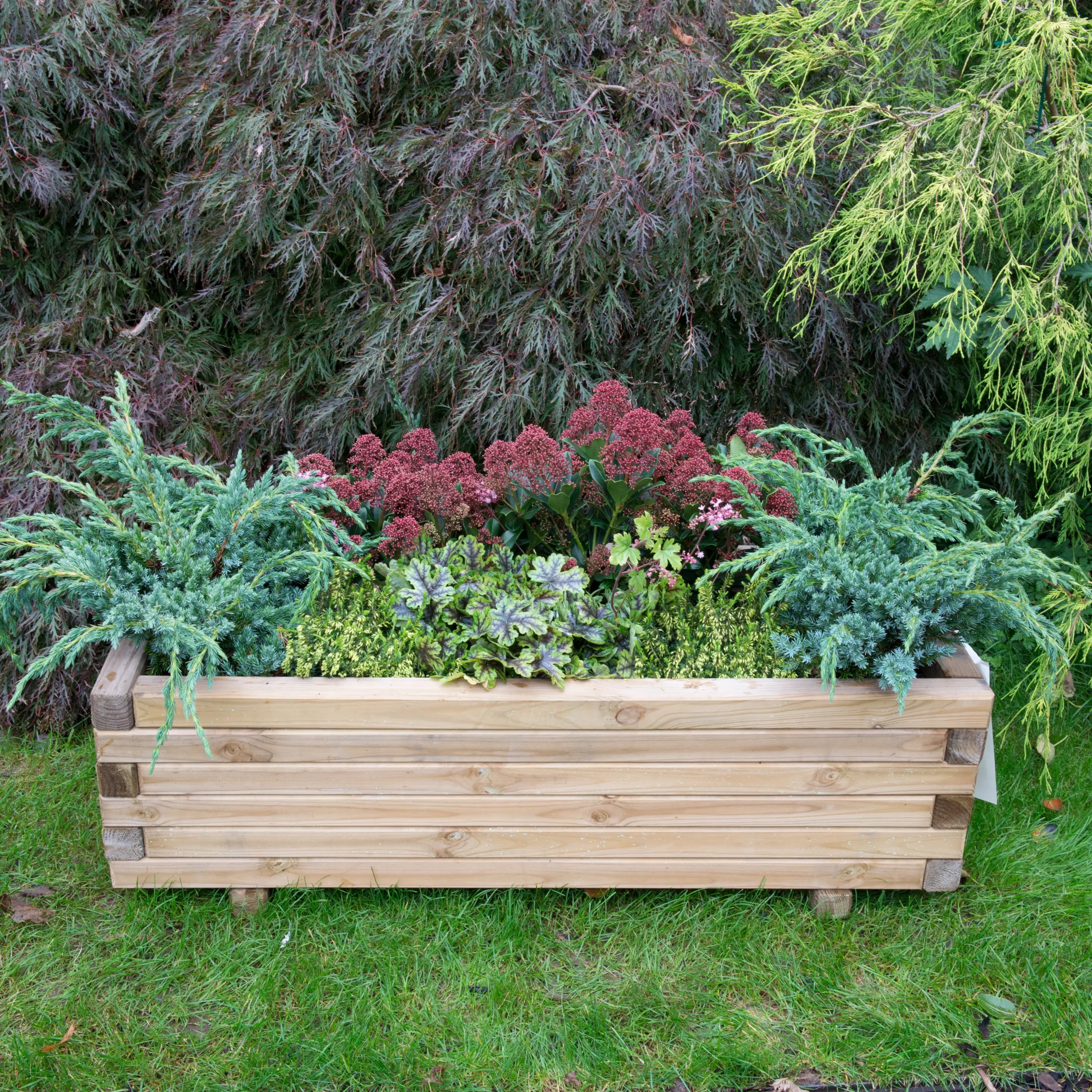 Forest Garden Agen Wooden Rectangular Planter 3 Forest Garden Agen Wooden Rectangular Planter - Image 3