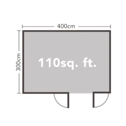 Forest Garden Chiltern 4x3 Toughened Glass Pent Loglap Solid Wood Cabin With Double Door -Hozelock Shop forest garden chiltern 4x3 toughened glass pent loglap solid wood cabin with double door5013053181331 02t bq