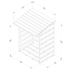 Forest Garden Compact Timber 3x3 Ft Pent Log Store 13 Forest Garden Compact Timber 3x3 Ft Pent Log Store -Hozelock Shop forest garden compact timber 3x3 ft pent log store5013053189900 01t
