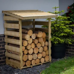 Forest Garden Compact Timber 3x3 Ft Pent Log Store 12 Forest Garden Compact Timber 3x3 Ft Pent Log Store -Hozelock Shop forest garden compact timber 3x3 ft pent log store5013053189900 04i