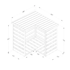 Forest Garden Corner Timber 4x4 Ft Log Store -Hozelock Shop forest garden corner timber 4x4 ft log store5013053190005 01t