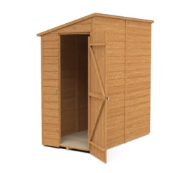 Forest Garden Delamere Range 6x3 Ft Pent Shiplap Wooden Shed With Floor