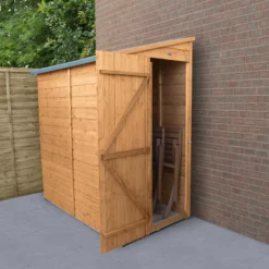Forest Garden Delamere Range 6x3 Ft Pent Shiplap Wooden Shed With Floor -Hozelock Shop forest garden delamere range 6x3 ft pent shiplap wooden shed with floor5013053182673 01i