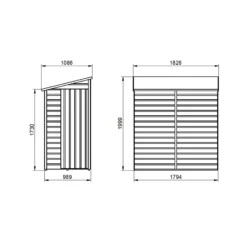Forest Garden Delamere Range 6x3 Ft Pent Shiplap Wooden Shed With Floor -Hozelock Shop forest garden delamere range 6x3 ft pent shiplap wooden shed with floor5013053182673 02t