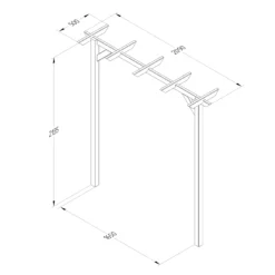Forest Garden Hanbury Flat Top European Softwood Arch (H) 213.5cm X (W) 209cm -Hozelock Shop forest garden hanbury flat top european softwood arch h 213 5cm x w 209cm5013053190128 01t