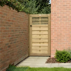 Forest Garden Kyoto Wood Slatted Gate, (H)1.8m (W)0.9m 6 Forest Garden Kyoto Wood Slatted Gate, (H)1.8m (W)0.9m -Hozelock Shop forest garden kyoto wood slatted gate h 1 8m w 0 9m5013053145944 03i bq