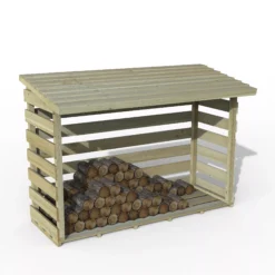Forest Garden Large Timber 6x3 Ft Pent Log Store -Hozelock Shop forest garden large timber 6x3 ft pent log store5013053189924 03c