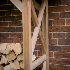 Forest Garden Large Timber 7x3 Ft Apex Wall Log Store -Hozelock Shop forest garden large timber 7x3 ft apex wall log store5013053190760 03i