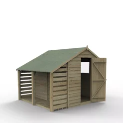 Forest Garden Lean To Shed Kit, (H)2133mm (W)2646mm (D)2420mm - Assembly Required