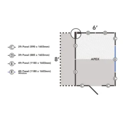 Forest Garden Lean To Shed Kit, (H)2133mm (W)2646mm (D)2420mm - Assembly Required -Hozelock Shop forest garden lean to shed kit h 2133mm w 2646mm d 2420mm assembly required5013053190678 02t
