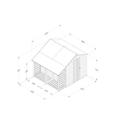 Forest Garden Lean To Shed Kit, (H)2133mm (W)2646mm (D)2420mm - Assembly Service Included -Hozelock Shop forest garden lean to shed kit h 2133mm w 2646mm d 2420mm assembly service included5013053190821 01t