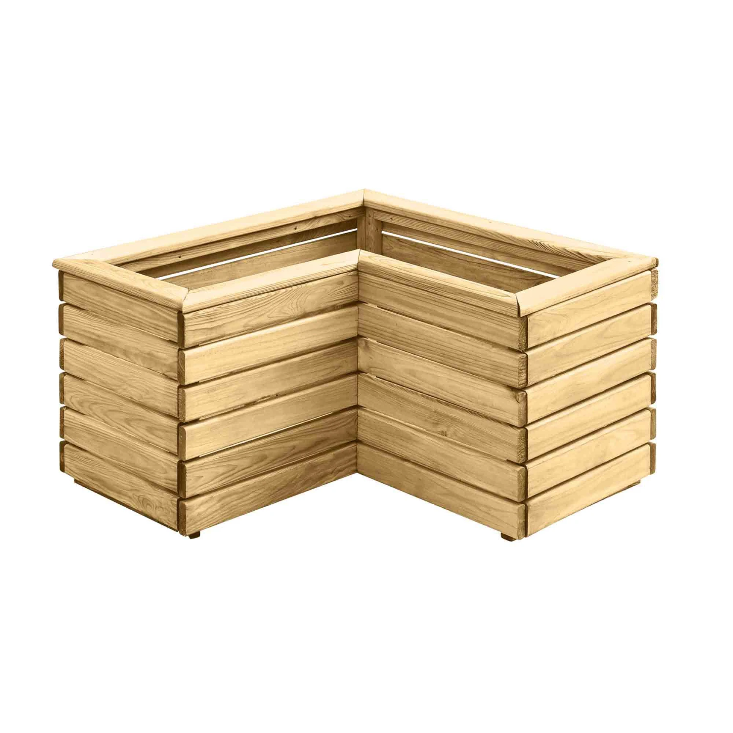 Forest Garden Linear Corner Natural Timber Wooden Rectangular Planter 1 Forest Garden Linear Corner Natural Timber Wooden Rectangular Planter