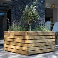 Forest Garden Linear Corner Natural Timber Wooden Rectangular Planter 10 Forest Garden Linear Corner Natural Timber Wooden Rectangular Planter -Hozelock Shop forest garden linear corner natural timber wooden rectangular planter5013053184981 02i bq