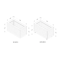 Forest Garden Linear Natural Timber Rectangular Planter (H) 49.6cm X (W) 80cm -Hozelock Shop forest garden linear natural timber rectangular planter h 49 6cm x w 80cm5013053190388 01t