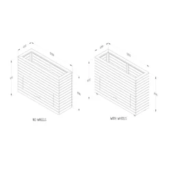 Forest Garden Linear Natural Timber Rectangular Planter (H) 91.1cm X (W) 120cm -Hozelock Shop forest garden linear natural timber rectangular planter h 91 1cm x w 120cm5013053190241 01t