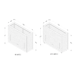 Forest Garden Linear Natural Timber Rectangular Planter (H) 97.2cm X (W) 120cm -Hozelock Shop forest garden linear natural timber rectangular planter h 97 2cm x w 120cm5013053190425 01t