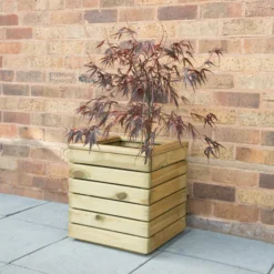 Forest Garden Linear Wooden Rectangular Planter -Hozelock Shop forest garden linear wooden rectangular planter5013053160299 01i bq