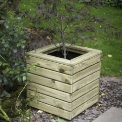 Forest Garden Linear Wooden Rectangular Planter -Hozelock Shop forest garden linear wooden rectangular planter5013053160299 02i bq