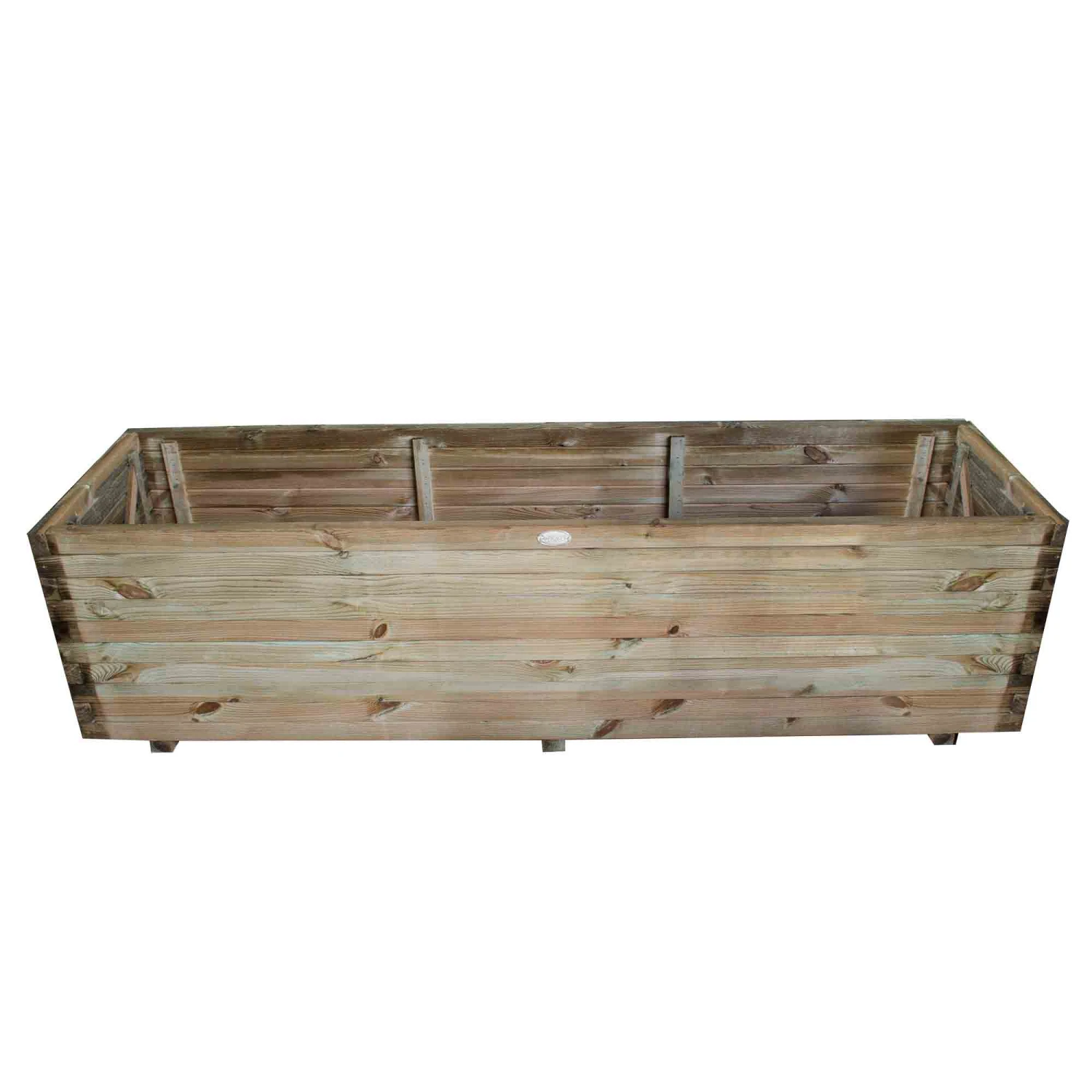 Forest Garden Lomello Natural Timber Wooden Rectangular Planter 1 Forest Garden Lomello Natural Timber Wooden Rectangular Planter