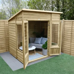 Forest Garden Oakley 7x5 Pent Overlap Solid Wood Summer House With Double Door - Assembly Service Included 8 Forest Garden Oakley 7x5 Pent Overlap Solid Wood Summer House With Double Door - Assembly Service Included -Hozelock Shop forest garden oakley 7x5 pent overlap solid wood summer house with double door assembly service included5013053188514 03i bq