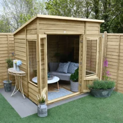 Forest Garden Oakley 7x5 Pent Overlap Solid Wood Summer House With Double Door 7 Forest Garden Oakley 7x5 Pent Overlap Solid Wood Summer House With Double Door -Hozelock Shop forest garden oakley 7x5 pent overlap solid wood summer house with double door5013053188507 02i bq