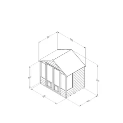 Forest Garden Oakley 7x7 Apex Overlap Solid Wood Summer House With Double Door - Assembly Service Included -Hozelock Shop forest garden oakley 7x7 apex overlap solid wood summer house with double door assembly service included5013053188477 01t bq