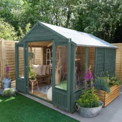 Forest Garden Oakley 8x10 Apex Overlap Solid Wood Summer House With Double Door (Base Included) - Assembly Service Included 6 Forest Garden Oakley 8x10 Apex Overlap Solid Wood Summer House With Double Door (Base Included) - Assembly Service Included -Hozelock Shop forest garden oakley 8x10 apex overlap solid wood summer house with double door base included assembly service included5013053188804 02i bq
