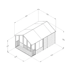 Forest Garden Oakley 8x12 Apex Overlap Solid Wood Summer House With Double Door - Assembly Service Included -Hozelock Shop forest garden oakley 8x12 apex overlap solid wood summer house with double door assembly service included5013053188828 01t bq
