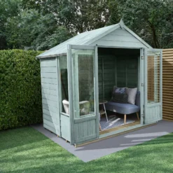 Forest Garden Oakley 8x6 Apex Overlap Solid Wood Summer House With Double Door (Base Included) 7 Forest Garden Oakley 8x6 Apex Overlap Solid Wood Summer House With Double Door (Base Included) -Hozelock Shop forest garden oakley 8x6 apex overlap solid wood summer house with double door base included 5013053188583 02i bq