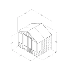 Forest Garden Oakley 8x6 Apex Overlap Solid Wood Summer House With Double Door (Base Included) 6 Forest Garden Oakley 8x6 Apex Overlap Solid Wood Summer House With Double Door (Base Included) -Hozelock Shop forest garden oakley 8x6 apex overlap solid wood summer house with double door base included 5013053188620 01t bq